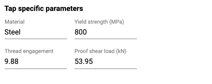 tap speciffic pparameter
